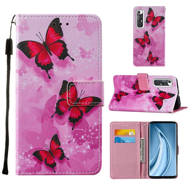 For Xiaomi Mi 10S Cross Texture Painting Pattern Horizontal Flip Leather Case with Holder & Card Slots & Wallet & Lanyard