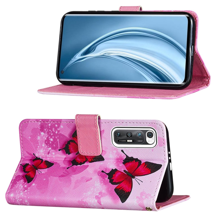 For Xiaomi Mi 10S Cross Texture Painting Pattern Horizontal Flip Leather Case with Holder & Card Slots & Wallet & Lanyard