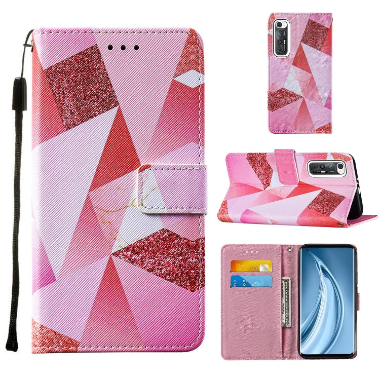 For Xiaomi Mi 10S Cross Texture Painting Pattern Horizontal Flip Leather Case with Holder & Card Slots & Wallet & Lanyard