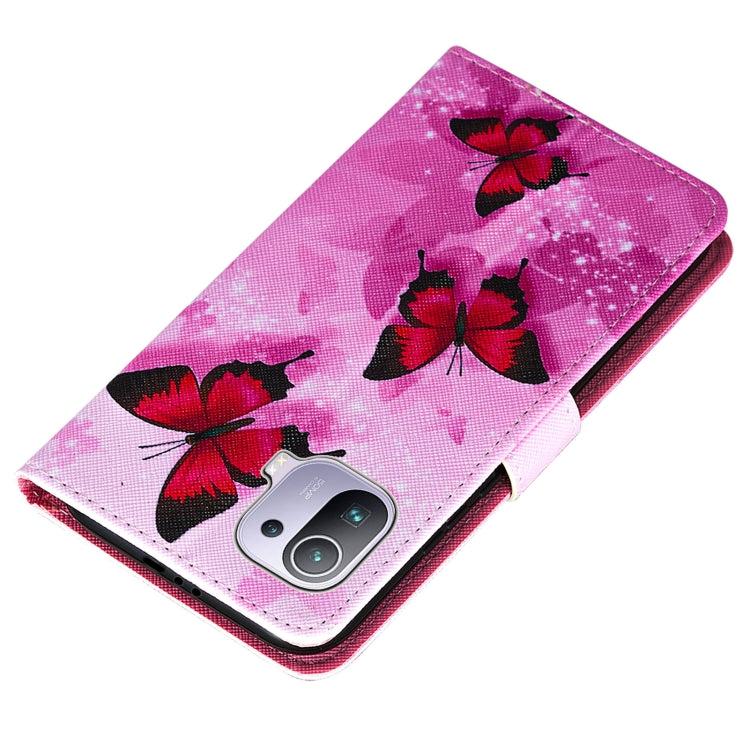 For Xiaomi Mi 11 Pro Cross Texture Painting Pattern Horizontal Flip Leather Case with Holder & Card Slots & Wallet & Lanyard