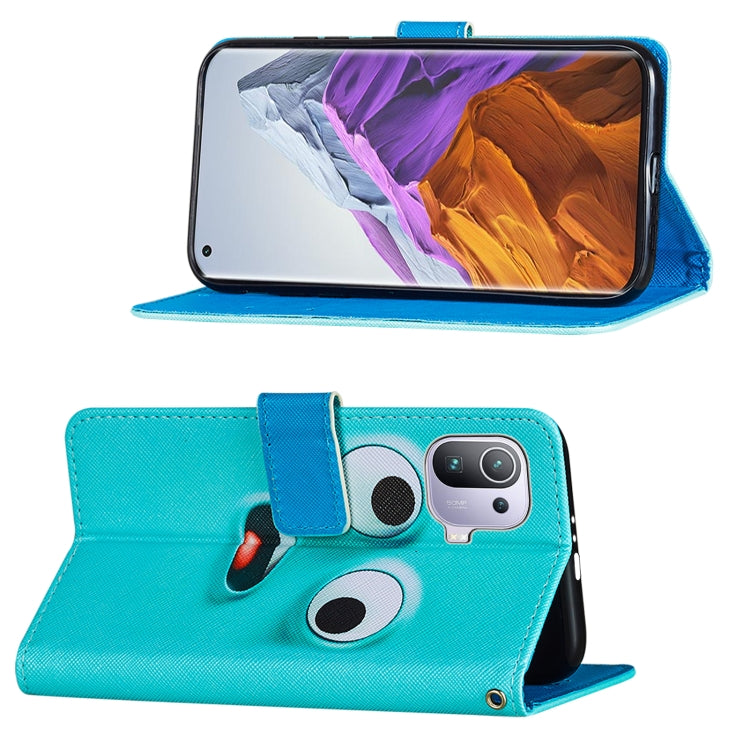 For Xiaomi Mi 11 Pro Cross Texture Painting Pattern Horizontal Flip Leather Case with Holder & Card Slots & Wallet & Lanyard