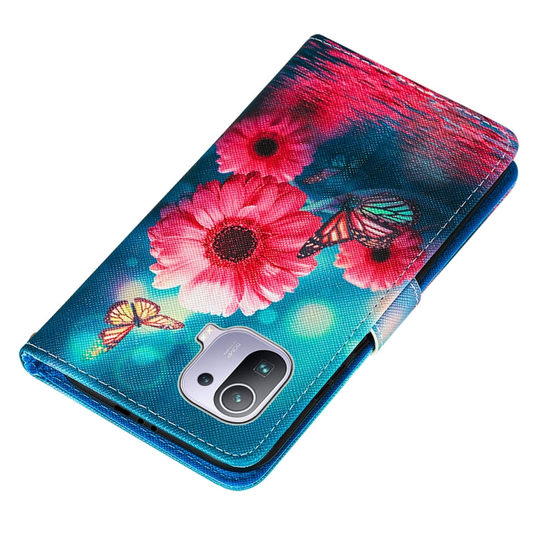 For Xiaomi Mi 11 Pro Cross Texture Painting Pattern Horizontal Flip Leather Case with Holder & Card Slots & Wallet & Lanyard