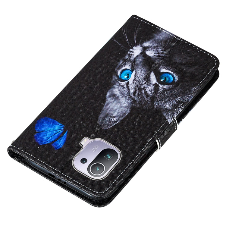 For Xiaomi Mi 11 Pro Cross Texture Painting Pattern Horizontal Flip Leather Case with Holder & Card Slots & Wallet & Lanyard