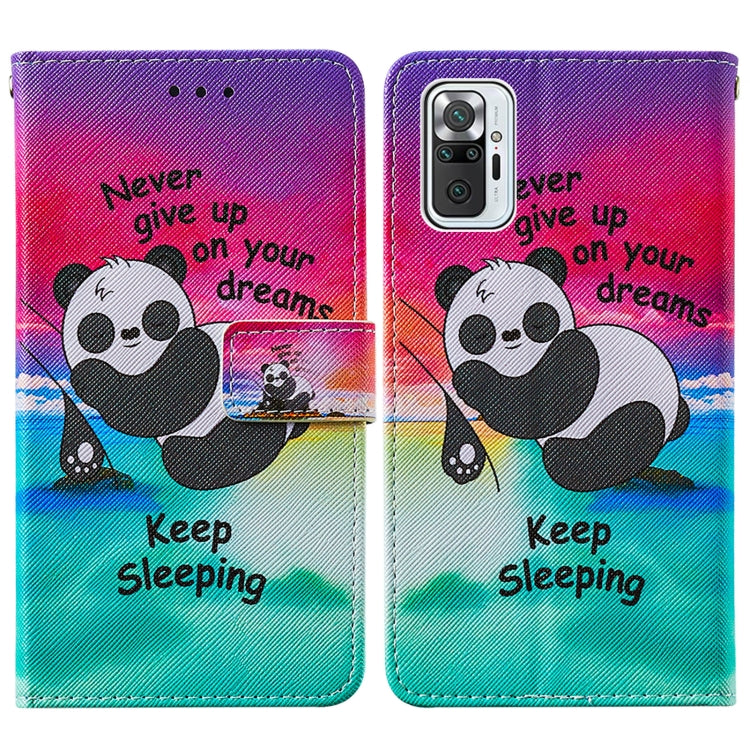 For Xiaomi Redmi Note 10 Pro / Note 10 Pro Max Cross Texture Painting Pattern Horizontal Flip Leather Case with Holder & Card Slots & Wallet & Lanyard