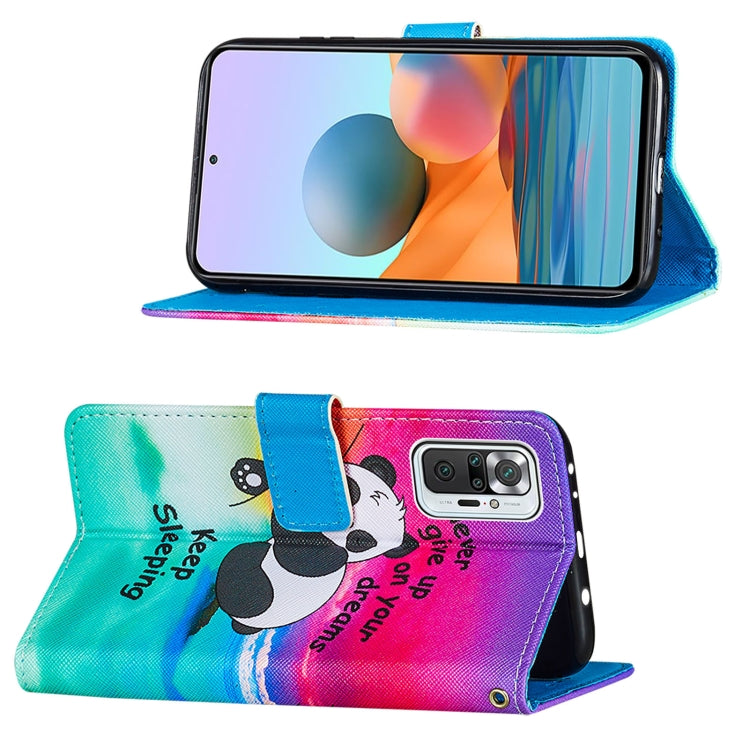 For Xiaomi Redmi Note 10 Pro / Note 10 Pro Max Cross Texture Painting Pattern Horizontal Flip Leather Case with Holder & Card Slots & Wallet & Lanyard