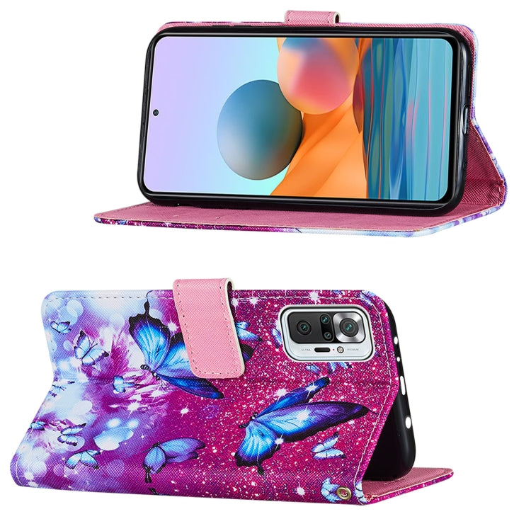 For Xiaomi Redmi Note 10 Pro / Note 10 Pro Max Cross Texture Painting Pattern Horizontal Flip Leather Case with Holder & Card Slots & Wallet & Lanyard