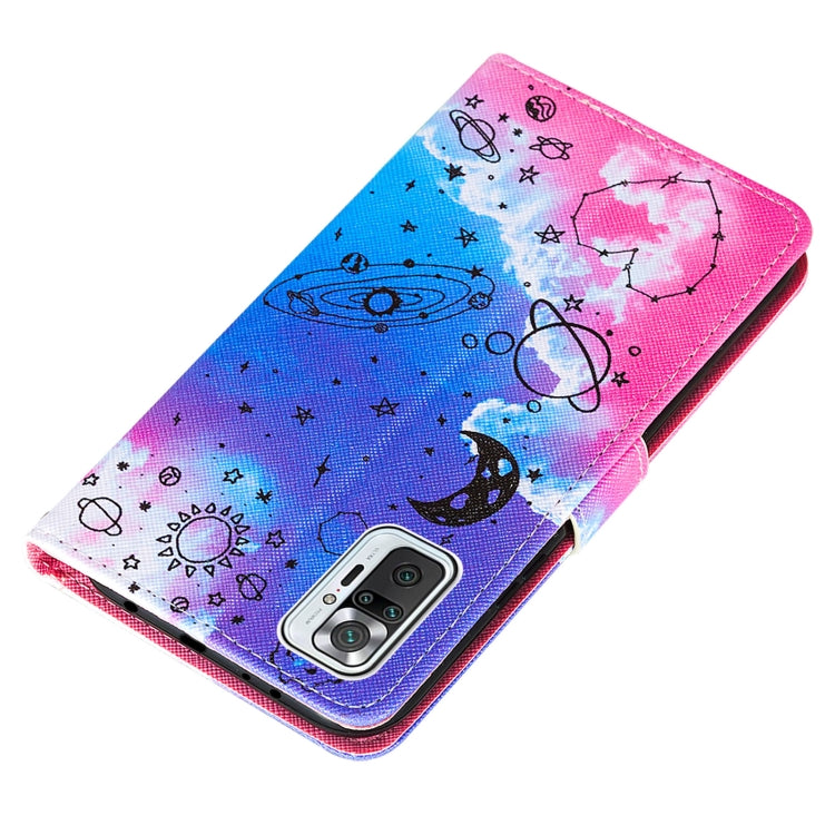 For Xiaomi Redmi Note 10 Pro / Note 10 Pro Max Cross Texture Painting Pattern Horizontal Flip Leather Case with Holder & Card Slots & Wallet & Lanyard