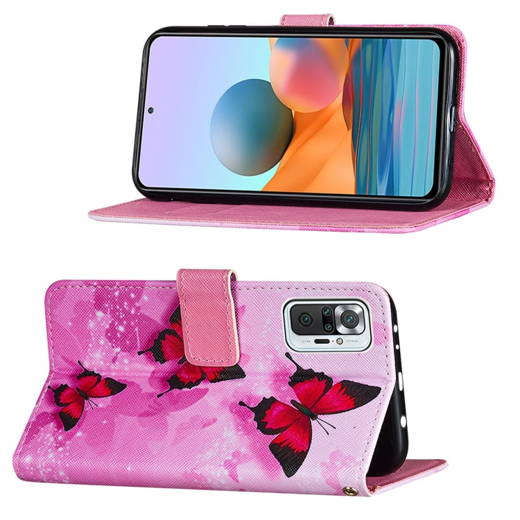 For Xiaomi Redmi Note 10 Pro / Note 10 Pro Max Cross Texture Painting Pattern Horizontal Flip Leather Case with Holder & Card Slots & Wallet & Lanyard