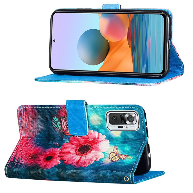For Xiaomi Redmi Note 10 Pro / Note 10 Pro Max Cross Texture Painting Pattern Horizontal Flip Leather Case with Holder & Card Slots & Wallet & Lanyard