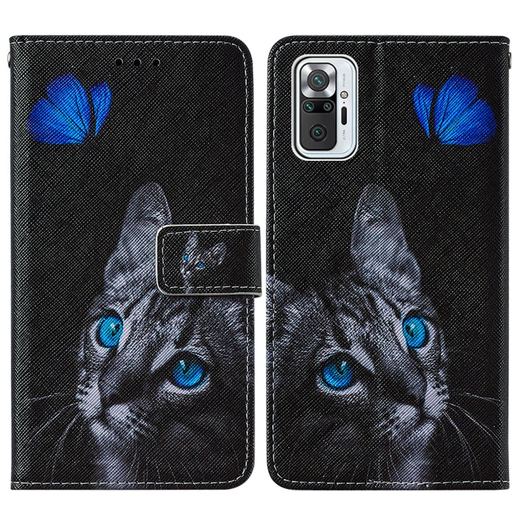 For Xiaomi Redmi Note 10 Pro / Note 10 Pro Max Cross Texture Painting Pattern Horizontal Flip Leather Case with Holder & Card Slots & Wallet & Lanyard