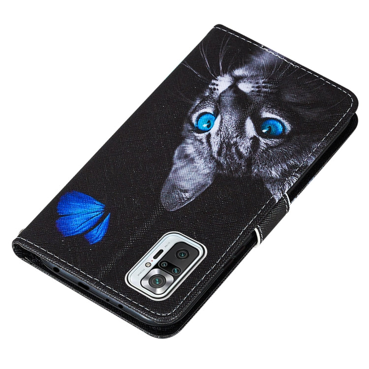 For Xiaomi Redmi Note 10 Pro / Note 10 Pro Max Cross Texture Painting Pattern Horizontal Flip Leather Case with Holder & Card Slots & Wallet & Lanyard