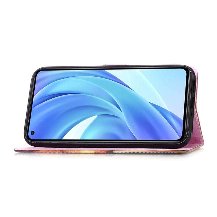 For Xiaomi Mi 11 Lite Colored Drawing Pattern Plain Weave Horizontal Flip Leather Case with Holder & Card Slot & Wallet & Lanyard