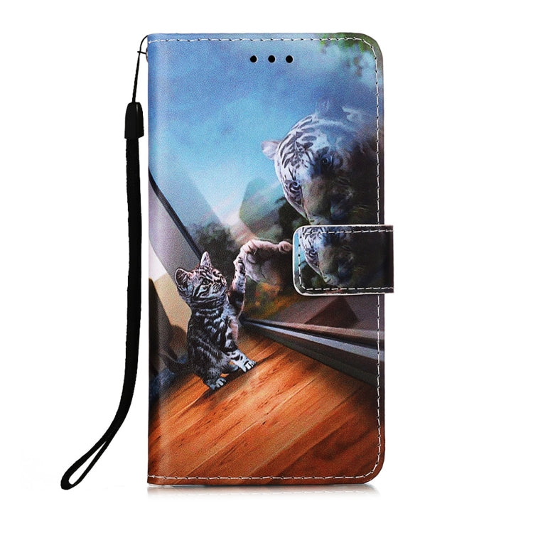 For Xiaomi Mi 11 Lite Colored Drawing Pattern Plain Weave Horizontal Flip Leather Case with Holder & Card Slot & Wallet & Lanyard
