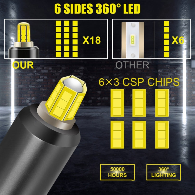 V8 H7 2 PCS DC10-32V / 30W / 6000K / 3800LM IP65 Waterproof Car LED Headlight