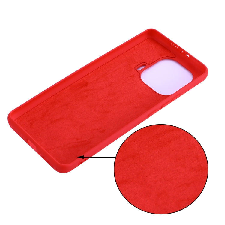For Xiaomi Mi 11 Pro Solid Color Liquid Silicone Dropproof Full Coverage Protective Case