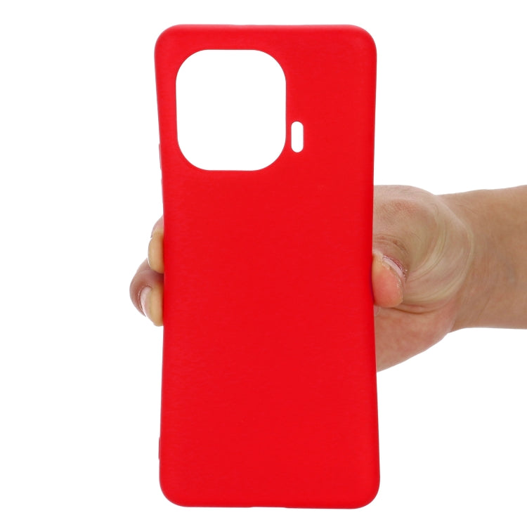 For Xiaomi Mi 11 Pro Solid Color Liquid Silicone Dropproof Full Coverage Protective Case