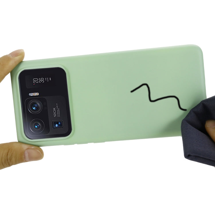 For Xiaomi Mi 11 Ultra Solid Color Liquid Silicone Dropproof Full Coverage Protective Case