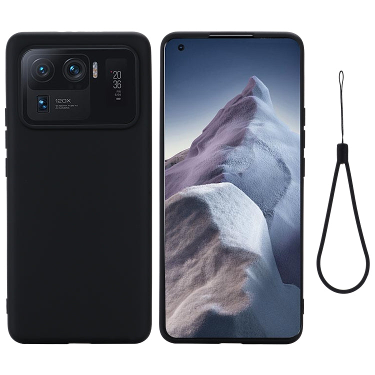 For Xiaomi Mi 11 Ultra Solid Color Liquid Silicone Dropproof Full Coverage Protective Case