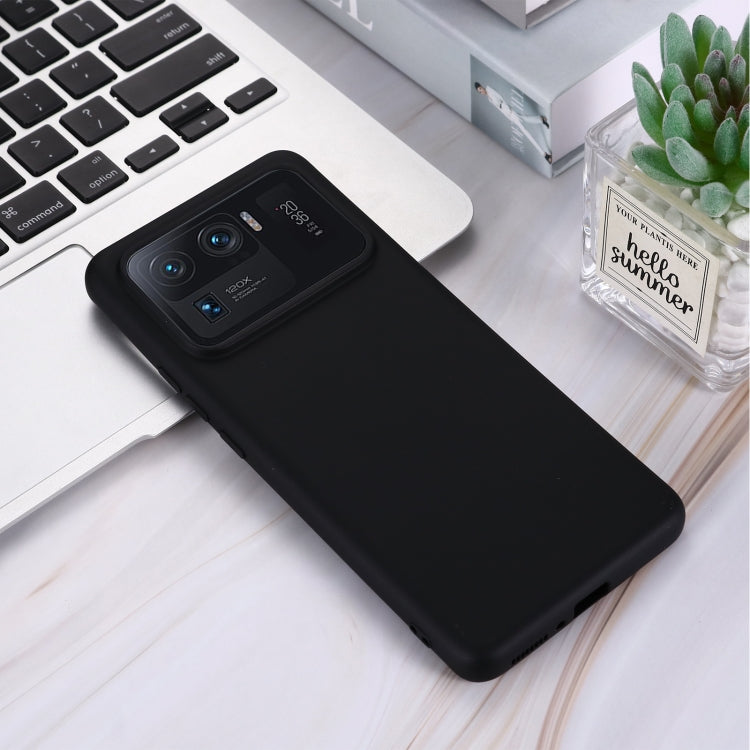 For Xiaomi Mi 11 Ultra Solid Color Liquid Silicone Dropproof Full Coverage Protective Case