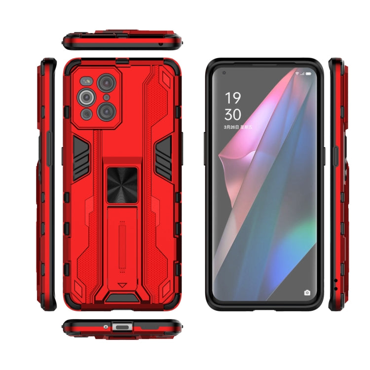 For OPPO Find X3 Supersonic PC + TPU Shock-proof Protective Case with Holder