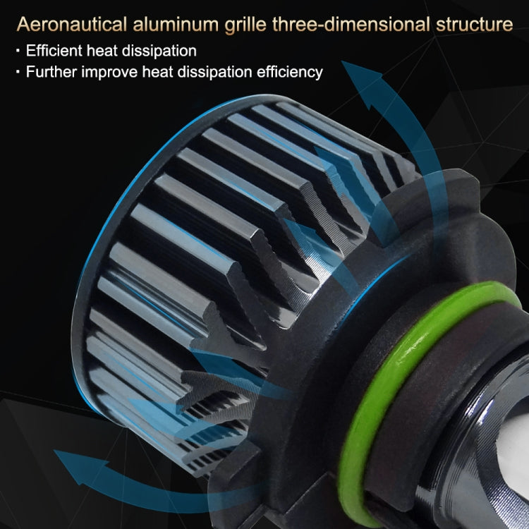 P1 9006 1 Pair 9V-36V / 36W / 6000K / 6000LM White Light IP68 Waterproof Car LED Headlight