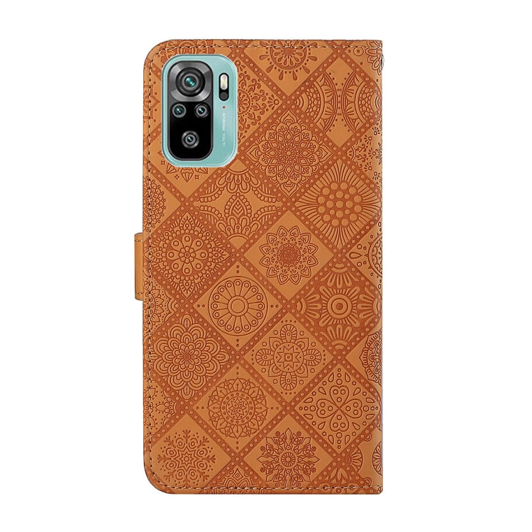 For Xiaomi Redmi Note 10 4G Ethnic Style Embossed Pattern Horizontal Flip Leather Case with Holder & Card Slots & Wallet & Lanyard