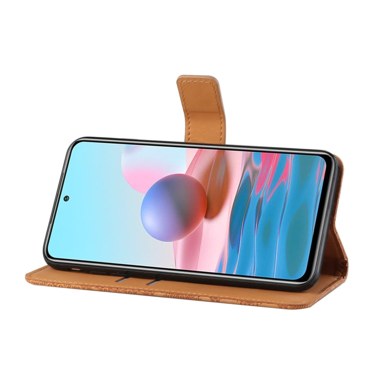 For Xiaomi Redmi Note 10 4G Ethnic Style Embossed Pattern Horizontal Flip Leather Case with Holder & Card Slots & Wallet & Lanyard