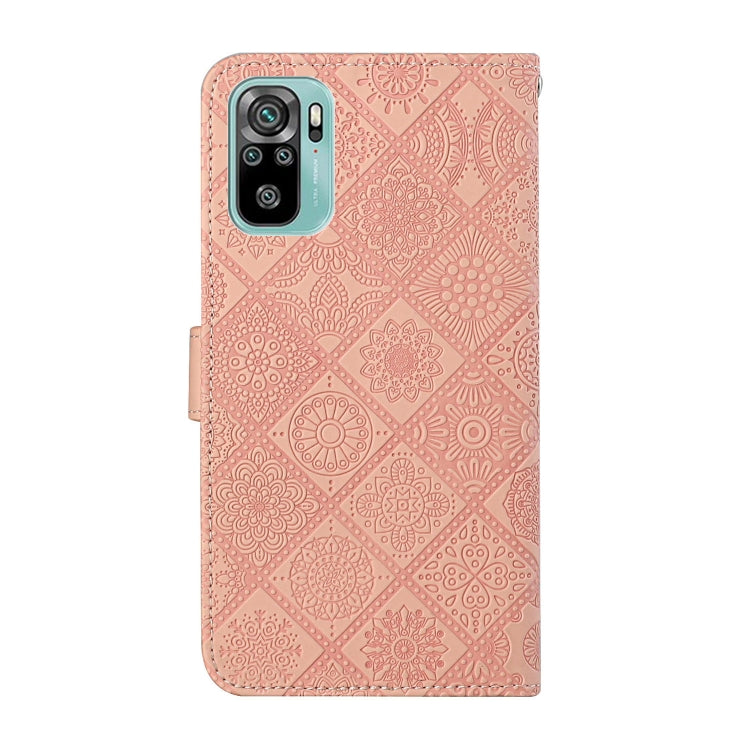 For Xiaomi Redmi Note 10 4G Ethnic Style Embossed Pattern Horizontal Flip Leather Case with Holder & Card Slots & Wallet & Lanyard