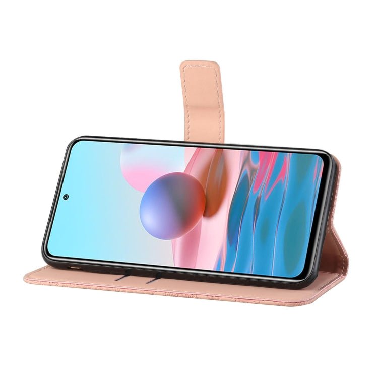 For Xiaomi Redmi Note 10 4G Ethnic Style Embossed Pattern Horizontal Flip Leather Case with Holder & Card Slots & Wallet & Lanyard