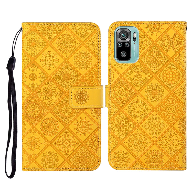 For Xiaomi Redmi Note 10 4G Ethnic Style Embossed Pattern Horizontal Flip Leather Case with Holder & Card Slots & Wallet & Lanyard