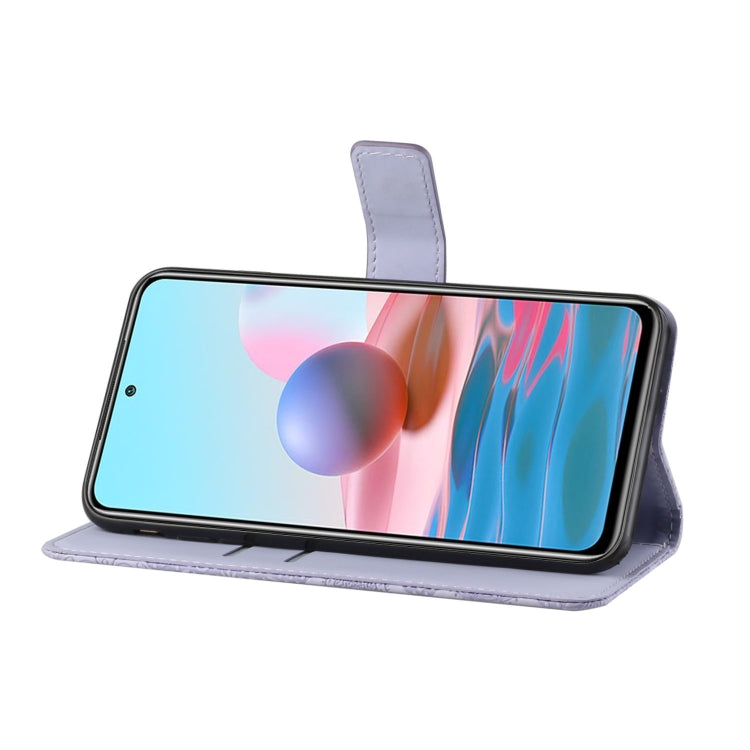 For Xiaomi Redmi Note 10 4G Ethnic Style Embossed Pattern Horizontal Flip Leather Case with Holder & Card Slots & Wallet & Lanyard