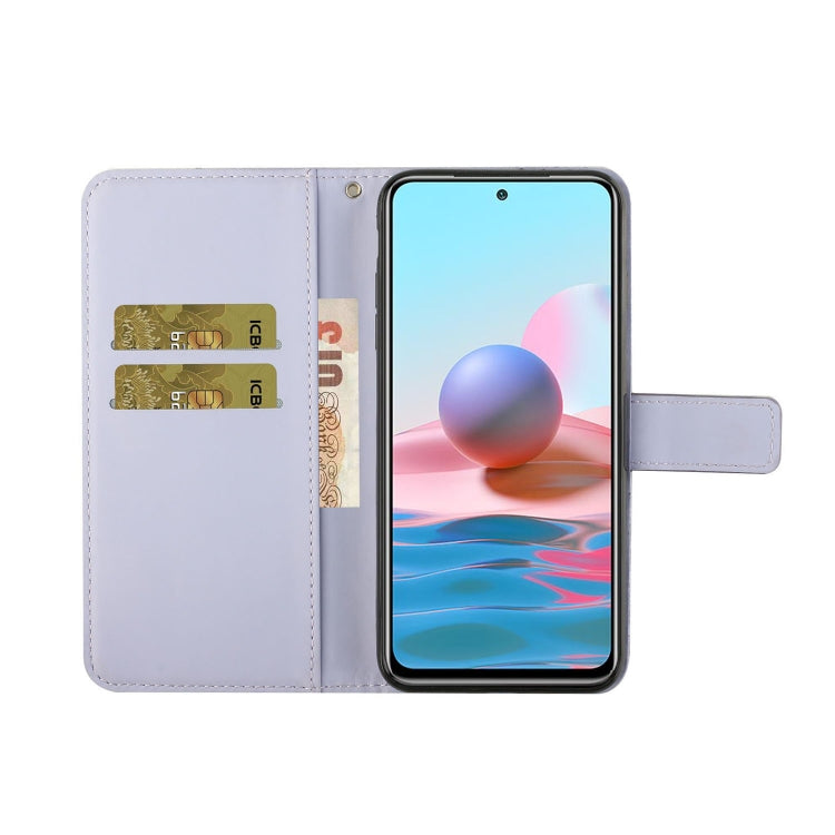 For Xiaomi Redmi Note 10 4G Ethnic Style Embossed Pattern Horizontal Flip Leather Case with Holder & Card Slots & Wallet & Lanyard