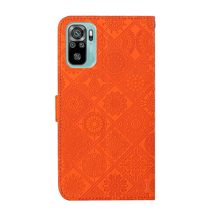 For Xiaomi Redmi Note 10 4G Ethnic Style Embossed Pattern Horizontal Flip Leather Case with Holder & Card Slots & Wallet & Lanyard