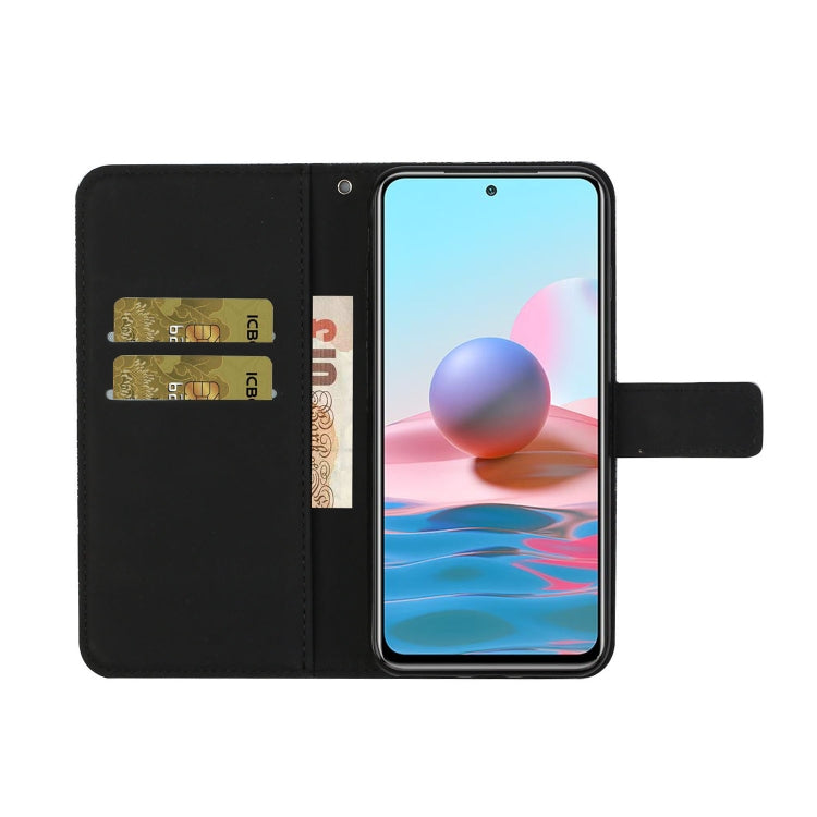 For Xiaomi Redmi Note 10 4G Ethnic Style Embossed Pattern Horizontal Flip Leather Case with Holder & Card Slots & Wallet & Lanyard