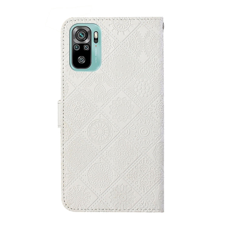 For Xiaomi Redmi Note 10 4G Ethnic Style Embossed Pattern Horizontal Flip Leather Case with Holder & Card Slots & Wallet & Lanyard