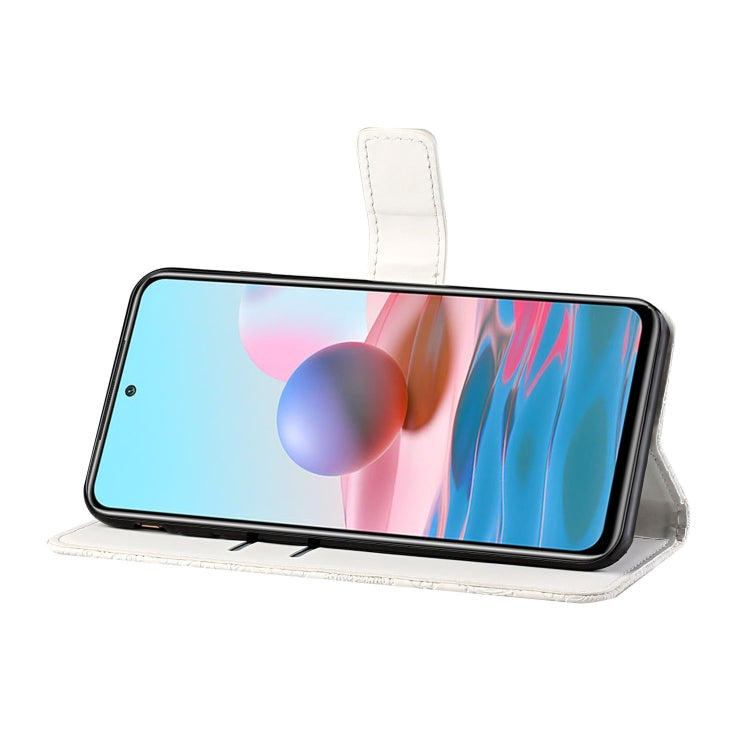 For Xiaomi Redmi Note 10 4G Ethnic Style Embossed Pattern Horizontal Flip Leather Case with Holder & Card Slots & Wallet & Lanyard