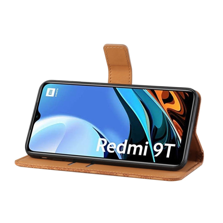 For Xiaomi Redmi 9T Ethnic Style Embossed Pattern Horizontal Flip Leather Case with Holder & Card Slots & Wallet & Lanyard