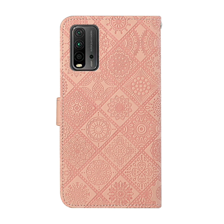 For Xiaomi Redmi 9T Ethnic Style Embossed Pattern Horizontal Flip Leather Case with Holder & Card Slots & Wallet & Lanyard