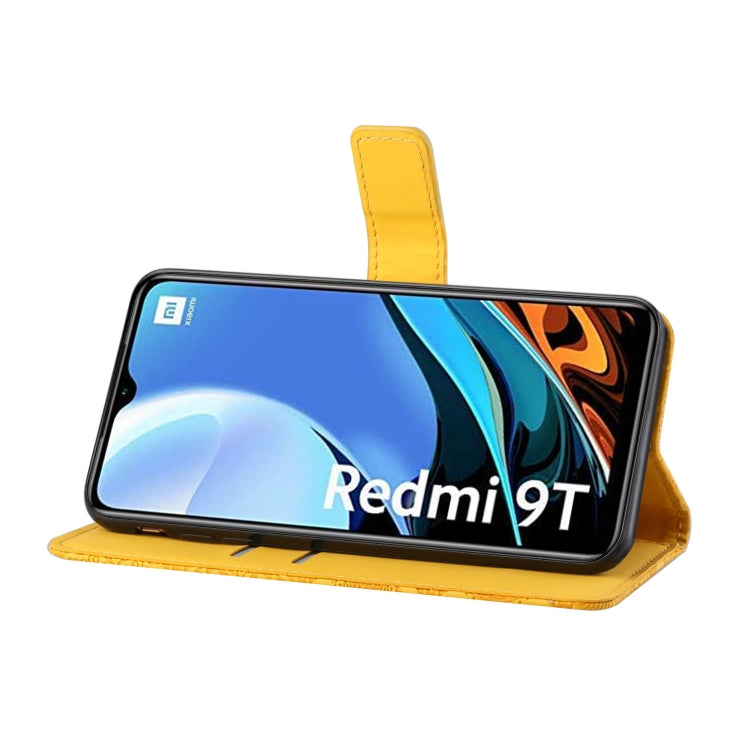 For Xiaomi Redmi 9T Ethnic Style Embossed Pattern Horizontal Flip Leather Case with Holder & Card Slots & Wallet & Lanyard