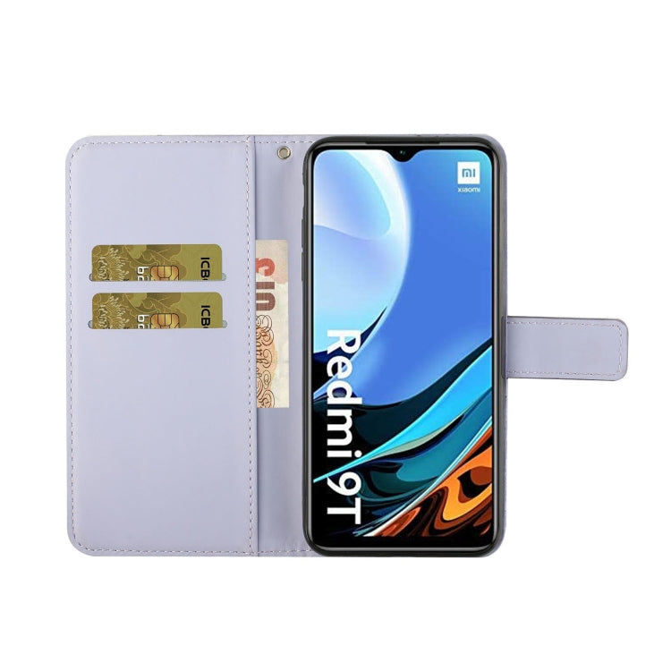 For Xiaomi Redmi 9T Ethnic Style Embossed Pattern Horizontal Flip Leather Case with Holder & Card Slots & Wallet & Lanyard