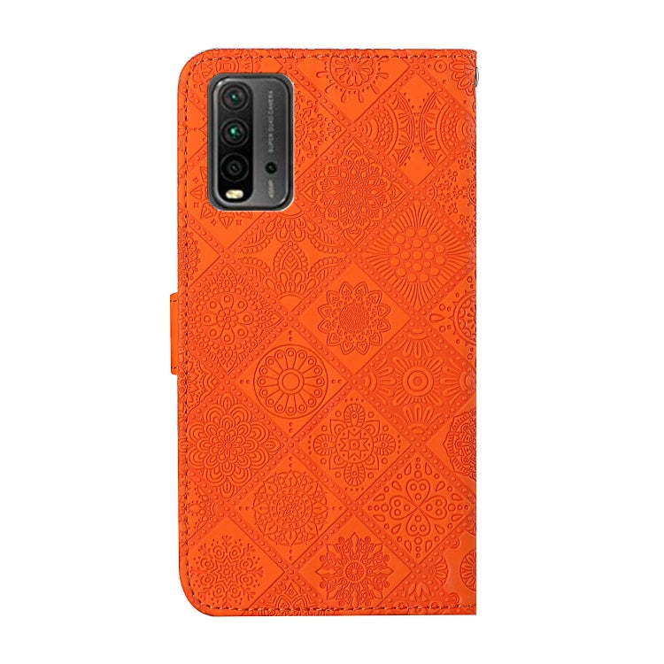 For Xiaomi Redmi 9T Ethnic Style Embossed Pattern Horizontal Flip Leather Case with Holder & Card Slots & Wallet & Lanyard