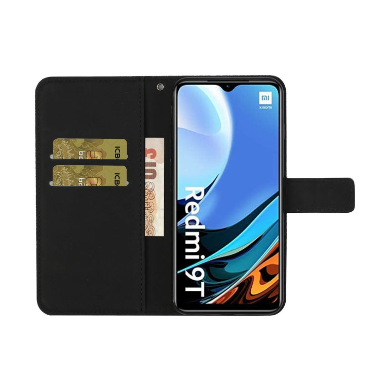 For Xiaomi Redmi 9T Ethnic Style Embossed Pattern Horizontal Flip Leather Case with Holder & Card Slots & Wallet & Lanyard