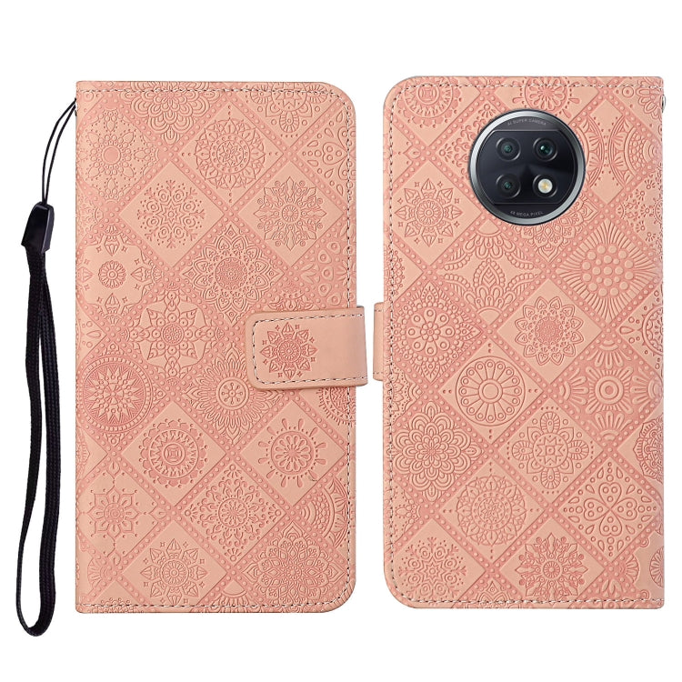 For Xiaomi Redmi Note 9T Ethnic Style Embossed Pattern Horizontal Flip Leather Case with Holder & Card Slots & Wallet & Lanyard
