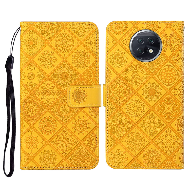 For Xiaomi Redmi Note 9T Ethnic Style Embossed Pattern Horizontal Flip Leather Case with Holder & Card Slots & Wallet & Lanyard