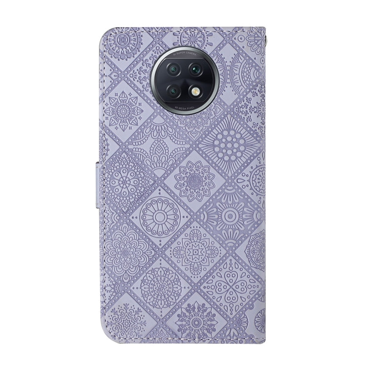 For Xiaomi Redmi Note 9T Ethnic Style Embossed Pattern Horizontal Flip Leather Case with Holder & Card Slots & Wallet & Lanyard