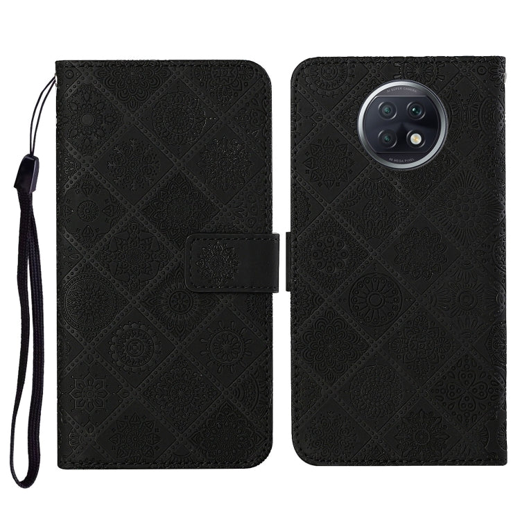 For Xiaomi Redmi Note 9T Ethnic Style Embossed Pattern Horizontal Flip Leather Case with Holder & Card Slots & Wallet & Lanyard