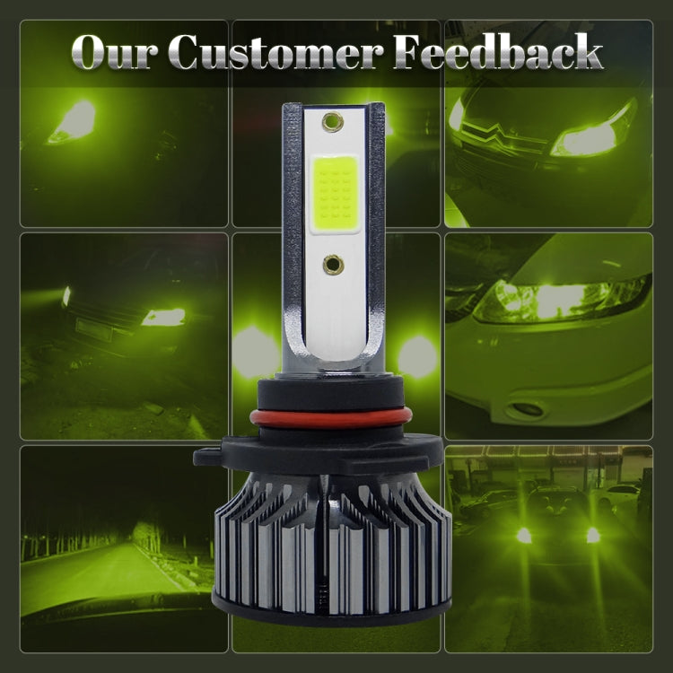 P1 9005 1 Pair 9V-36V / 36W / 6000LM IP68 Green Lime Light Waterproof Car LED Headlight