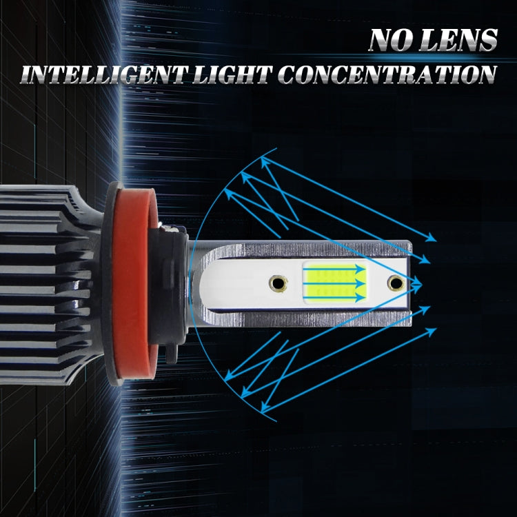 P1 H11 1 Pair 9V-36V / 36W / 6000LM IP68 Green Lime Light Waterproof Car LED Headlight