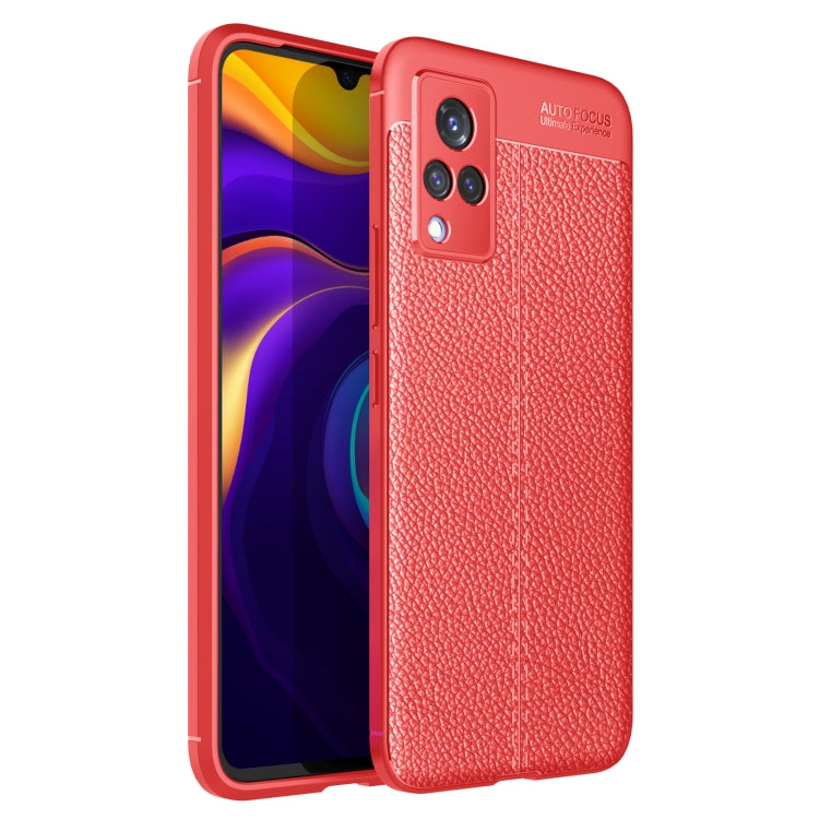 For vivo V21 Litchi Texture TPU Shockproof Case