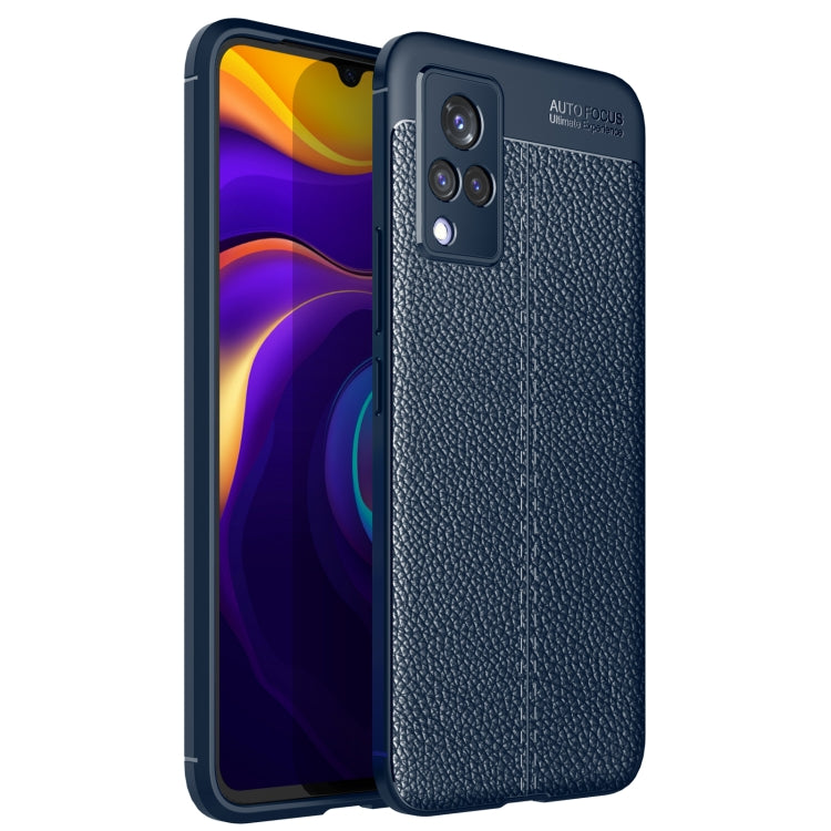 For vivo V21 Litchi Texture TPU Shockproof Case